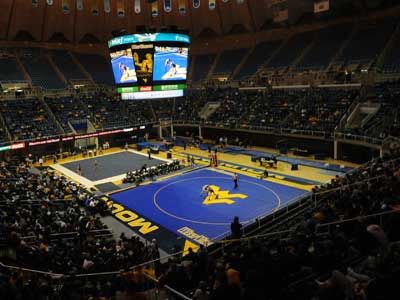 WVU wrestling meet at the Coliseum.
